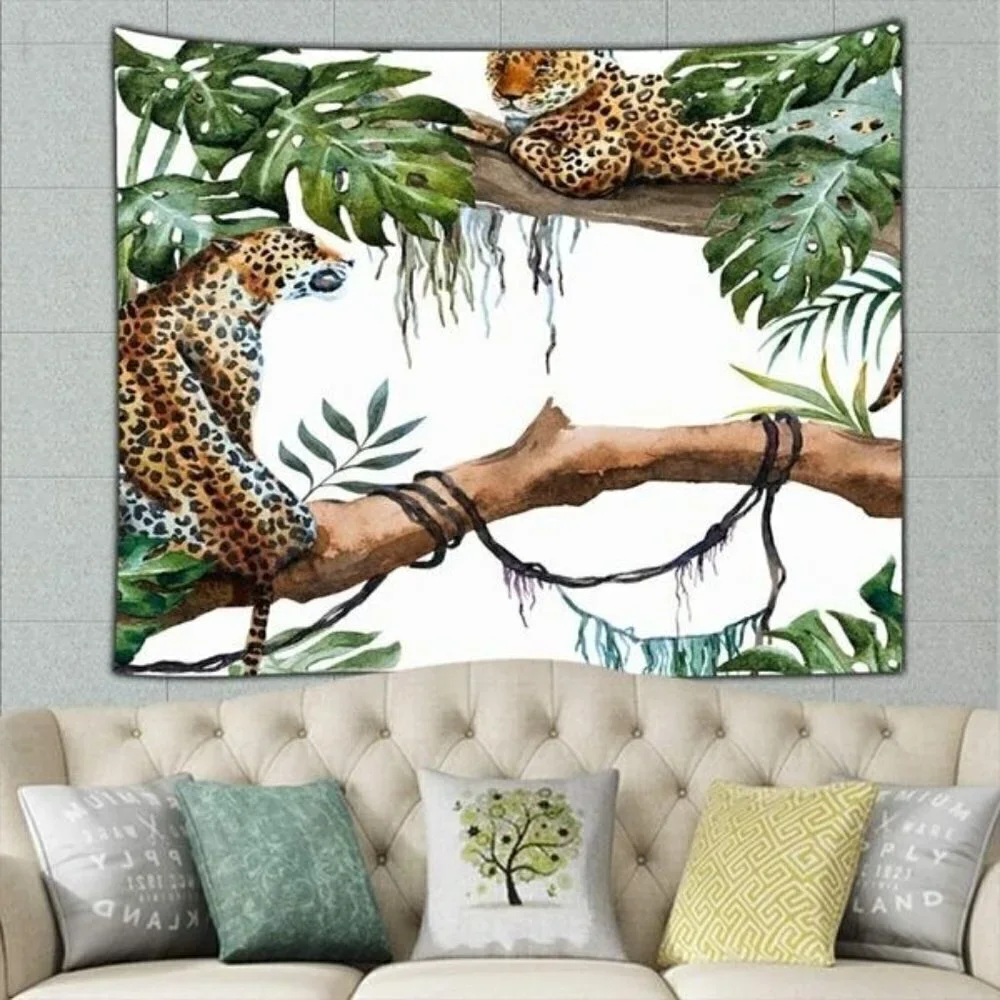 Leopard Wall Hanging Boho Decor 58x58